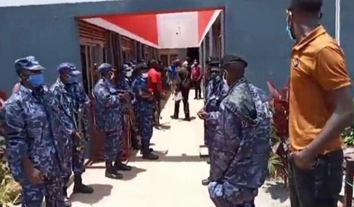 Uganda Police Raid NUP Office